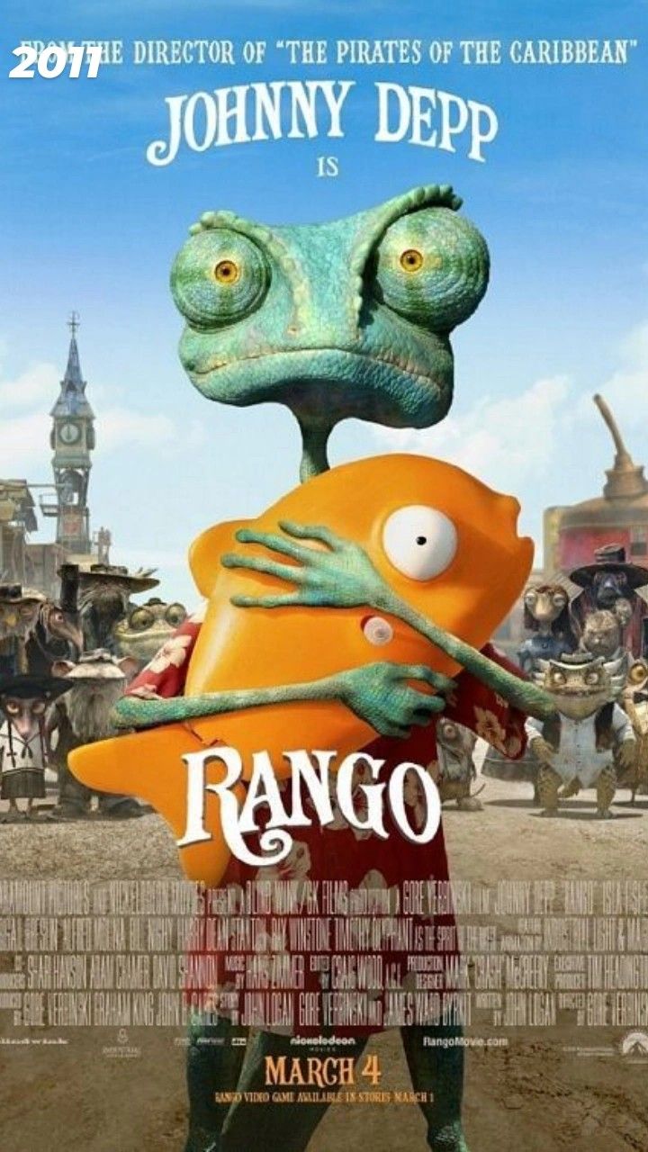 a movie poster for the film rango