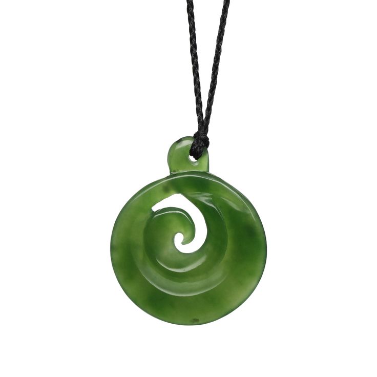 Pounamu spiral koru New Zealand Greenstone Spiral Necklace. We sell Pounamu necklaces (Greenstone pendants) handmade in New Zealand by local artists. Visit our website for the largest range in NZ. Symbol Of Creation, Maori Designs, Spiral Necklace, Silver Fern, Mind Up, Support Local Artists, Gift Wrapping Services, Premium Gift, Smooth Lines