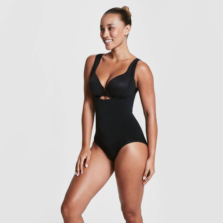 The Remarkable Results Open-bust Panty Bodysuit uses breathable, comfortable compression to tone the tummy and thighs, and gives you a perky rear view. And, best of all? The bodysuit style provides added tummy control and eliminates muffin top, while the lightweight, seamless design offers sleek, easy wear for every day. Fitted Sports Shapewear, Shaping Shapewear Bodysuit For Workout, Shaping Shapewear With Lined Body For Workout, Workout Shaping Shapewear With Lined Body, Fitted Bodysuit With Built-in Padding For Shapewear, Workout Shapewear With Lined Body, Bodysuit Style, Compression Wear, Open Bust