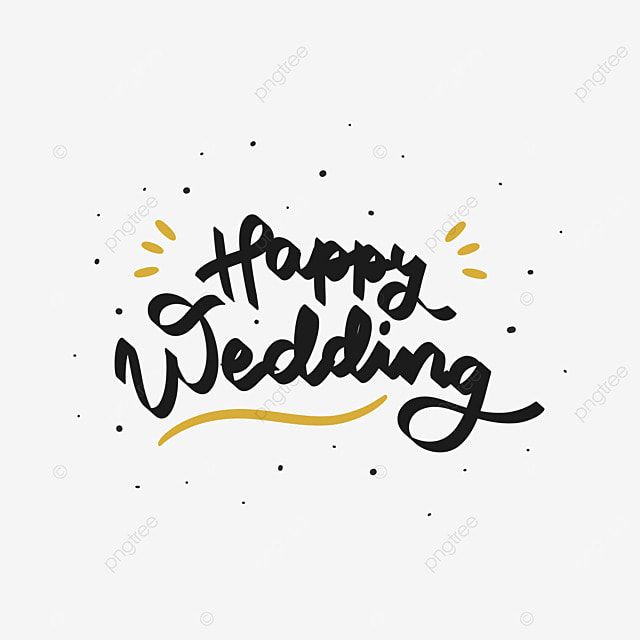 happy wedding lettering with sunbursts on white background, font, handwritten, celebration png and psd