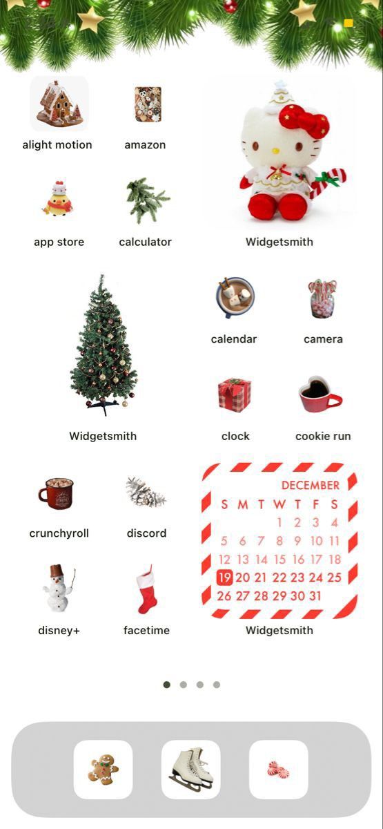 the christmas calendar is displayed on an iphone