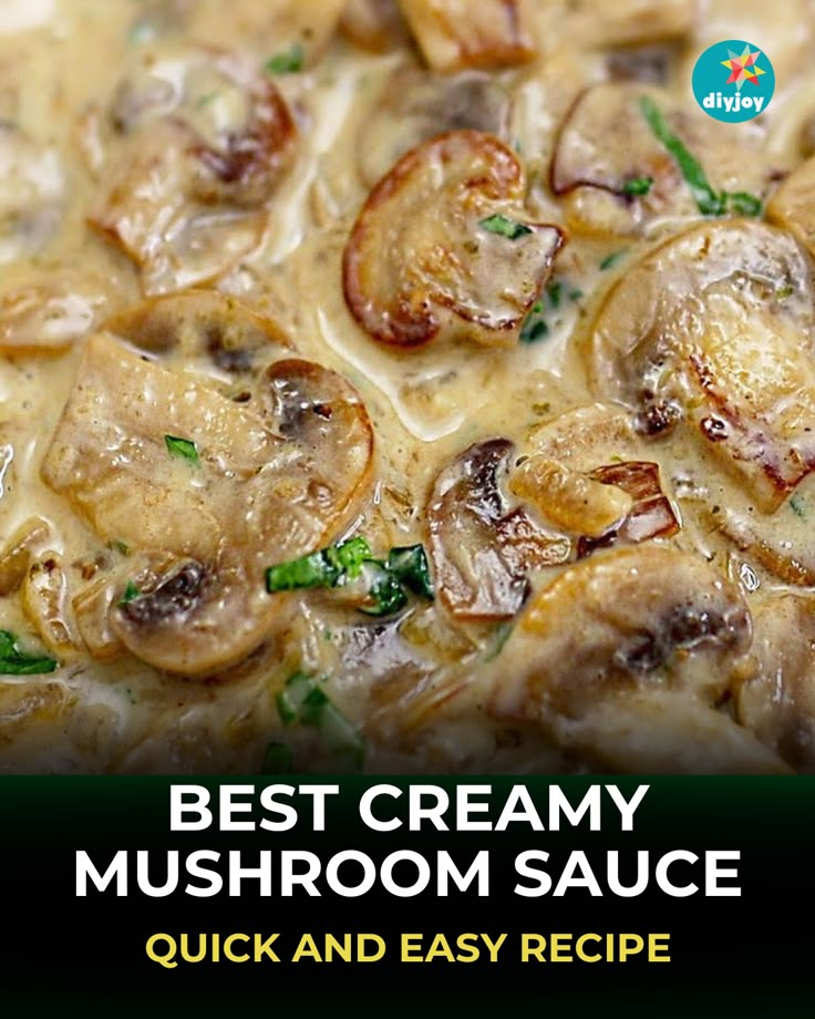 the best creamy mushroom sauce is in this recipe