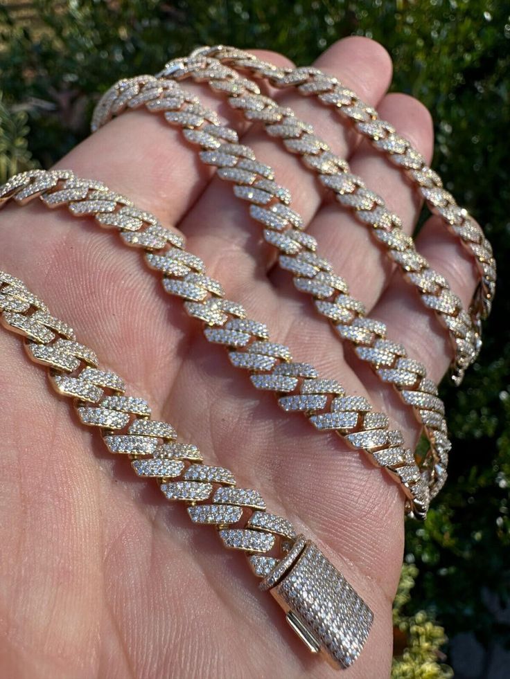 Men's or Ladies Miami Cuban link chains made with MOISSANITE STONES - passes diamond tester
Solid 14k gold!
Same exact look as natural diamonds at a FRACTION of the price!!!
 
VVS clarity. D Color. Excellent Cut LOOKS JUST LIKE NATURAL DIAMONDS
PASSES DIAMOND TESTER 
Both pen & basic Xray tester...Shows up as moissanite on more advanced testers
Comes with GRA certificate
 
 
Solid gold!
Quality handmade piece! MADE IN ITALY!!! 
ALL SOLDERED LINKS Ice Necklace, Miami Cuban Link Chain, Miami Cuban Link, Diamond Tester, Miami Cuban, Cuban Link Chain, Cuban Link, Matching Bracelets, 1 Carat