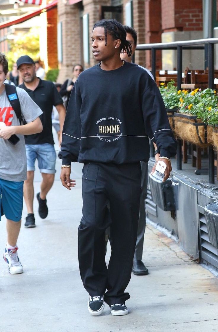 Asap Rocky Outfits, Asap Rocky Fashion, Pretty Flacko, Outfit Essentials, Rapper Outfits, Street Style Outfits Men, Street Fashion Men Streetwear, Guys Clothing Styles, Asap Rocky