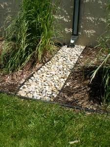 some grass and rocks in front of a building