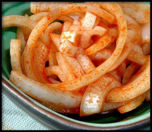 some food that is in a bowl on a table