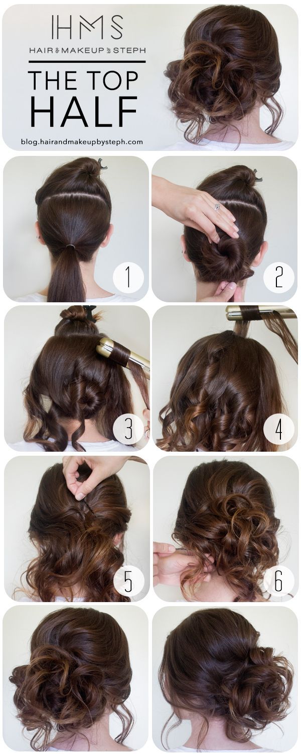 How To: The Top Half Updo Bun, Updo Bridesmaid, Half Top, Tutorial Hair, Hairstyles Bridesmaid, Peinados Recogidos, Hair Prom, Top Hairstyles, Hairstyles Updo