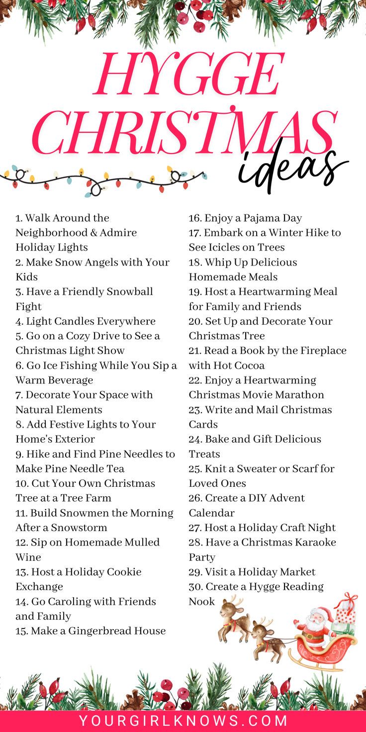 Embrace the cozy magic of the season with these hygge Christmas activities! Think warm blankets, twinkling lights, and hot cocoa by the fire. These simple yet heartwarming ideas will fill your holiday with comfort and joy. Get ready to create memories that wrap you in pure Christmas bliss! Christmas Staycation Ideas, Winter Hygge Ideas, Christmas Magic Aesthetic, Hygge Christmas Tree, Hygge Checklist, January Hygge, Christmas Magic For Kids, Holiday Decor Aesthetic, Hygge Challenge