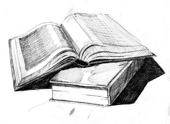 an open book sitting on top of each other