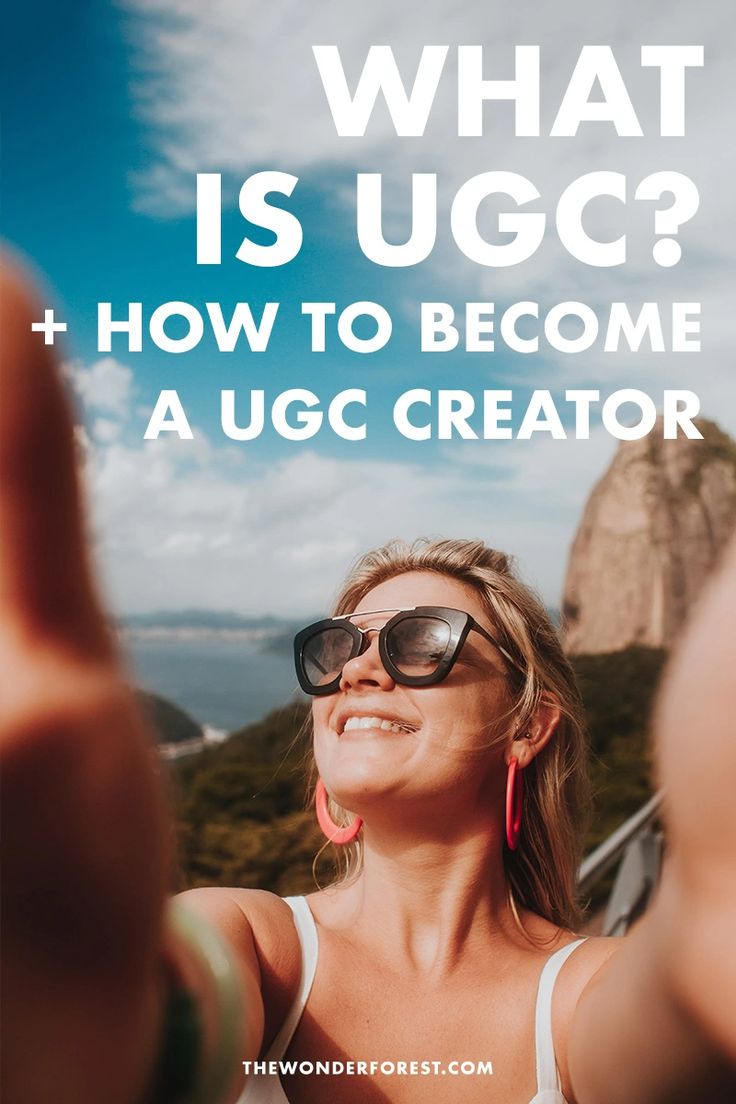 a woman wearing sunglasses with the words what is uggc? and how to become a uggc creator