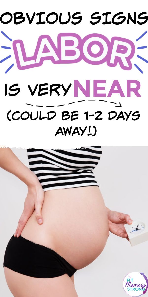 a pregnant woman with her stomach exposed and the words labor is very near could be 12 days