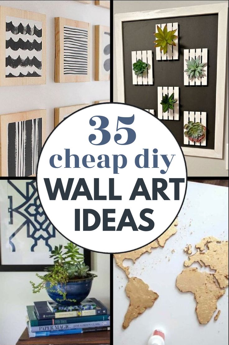 25 cheap diy wall art ideas that are easy to make and great for home decor