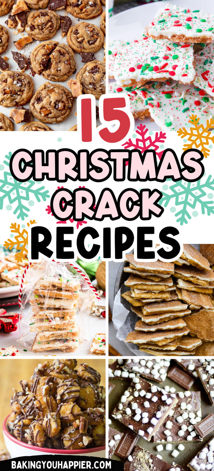 christmas cracker recipe collage with text overlay that reads 15 christmas cracker recipes