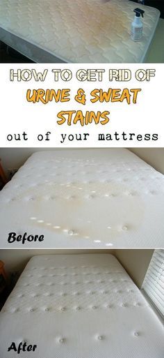 how to get rid of urine and sweat stains on mattresses