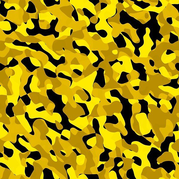 yellow and black camouflage print background