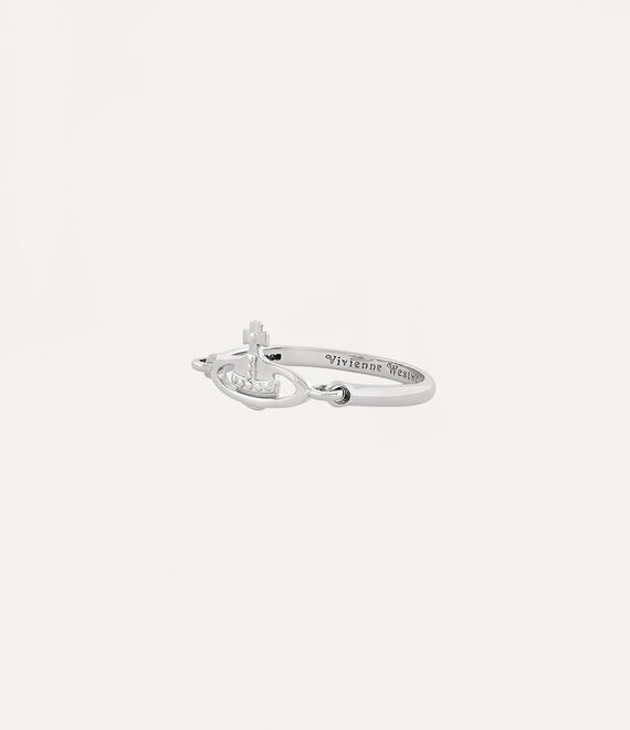 Our Vendome ring in platinum-plated silver features a delicate banded design, complete with a cut out orb motif on the face that is able to rotate on its hinges - synonymous with Vivienne's vision of taking tradition into the future. To finish, the piece is inscribed with our house's signature typography motif on the inner side. October Goals, Vivienne Westwood Ring, Jewelry Stack, Vivienne Westwood Jewellery, Backpack Travel Bag, Ring Watch, Stacked Jewelry, Into The Future, Pump Sandals