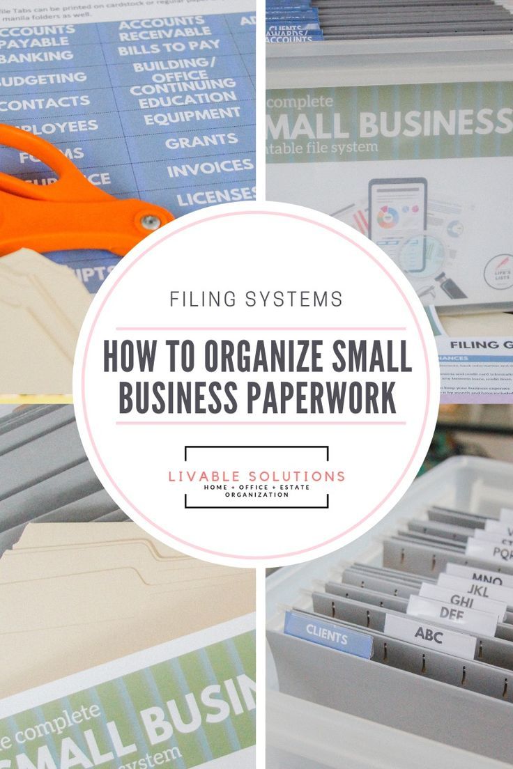 several different types of small business paperwork with the text filing systems how to organize small business paperwork