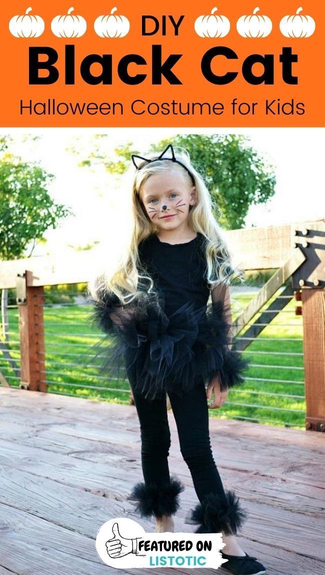 Toddler Cat Costume, Cat Outfit Halloween, Diy Halloween Cat, Diy Girls Costumes, Cat Girl Costume, Black Cat Halloween Costume, Animal Costumes For Kids, Cat Costume Kids, Cute Cat Costumes