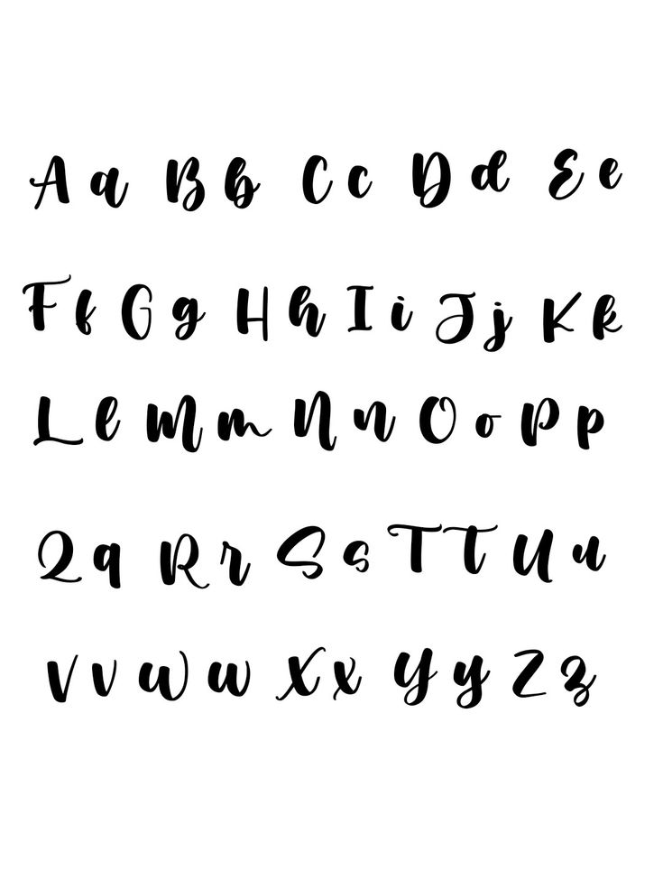 the upper and lower case of an english alphabet with cursive writing on it