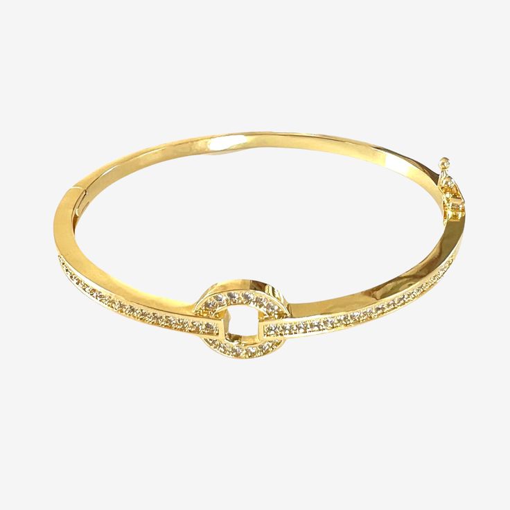 What goes around comes around with this stunner in gold filled and micro pave crystals. 2.5 inches in diameter What Goes Around Comes Around, Go Around, Micro Pave, Gold Filled, Bracelet, Crystals, Gold