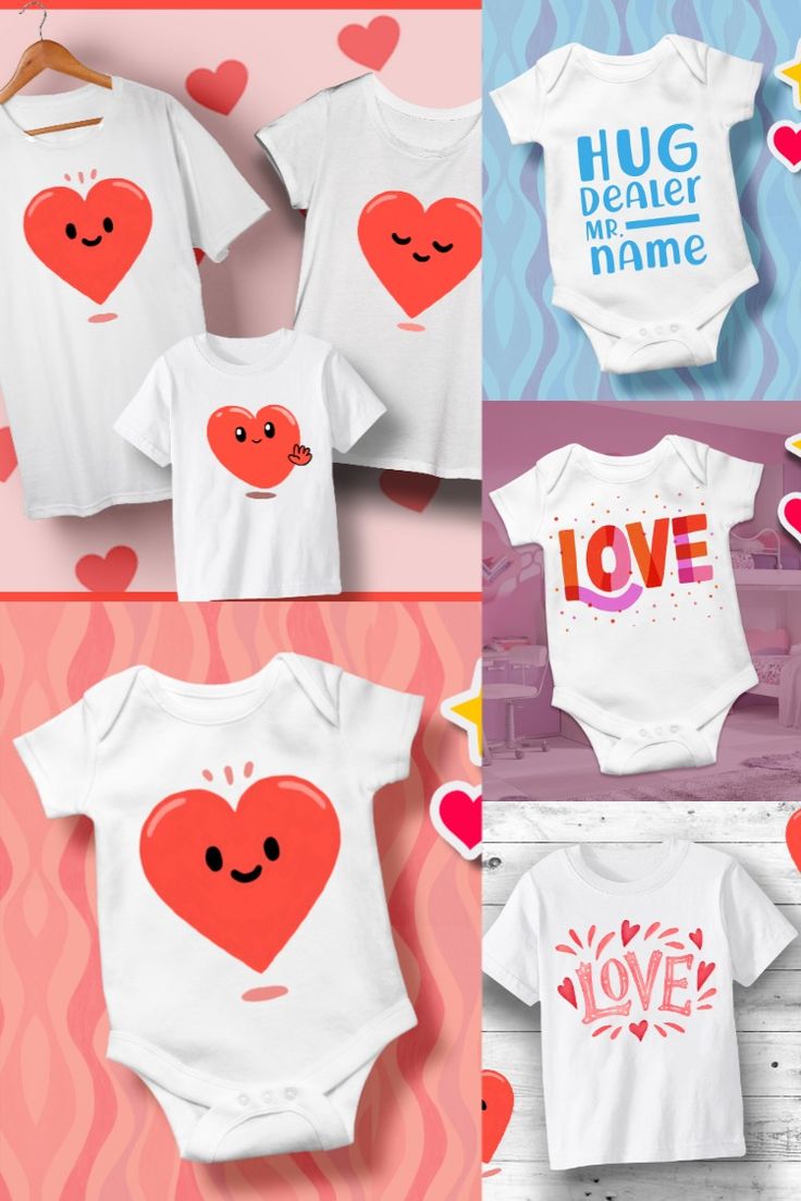 Soft and stretchy quality cotton matching t-shirts for the whole family. Perfect Valentine Days gift idea for all family members. Cool Heart Love Illustrations on beautifully custom made Tshirts. Celebrate Love with the  family!  #ValentintesDay #ValentinesDayGift #SweetValentine #FamilyValentine #LoveU #ILoveYou #BabyLove #LoveNewBorn #MatchingShirts #CoupleLove #CuteLove #Love #InLove #LoveFamily #Loving Cool Heart, Beautiful Tshirts, Valentine Days, Love Valentines Day, Matching T Shirts, Love Illustration, Sweet Valentine, A Fairy Tale, Baby Mama