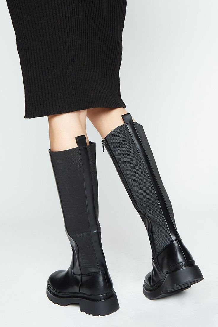 Kathie Chunky High Leg Boots High Leg Boots, High Leg, Dorothy Perkins, Knee High Boots, Knee High, Buy Online, Shop Now, Boots