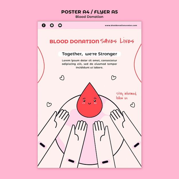 a poster with blood donation saves lives together