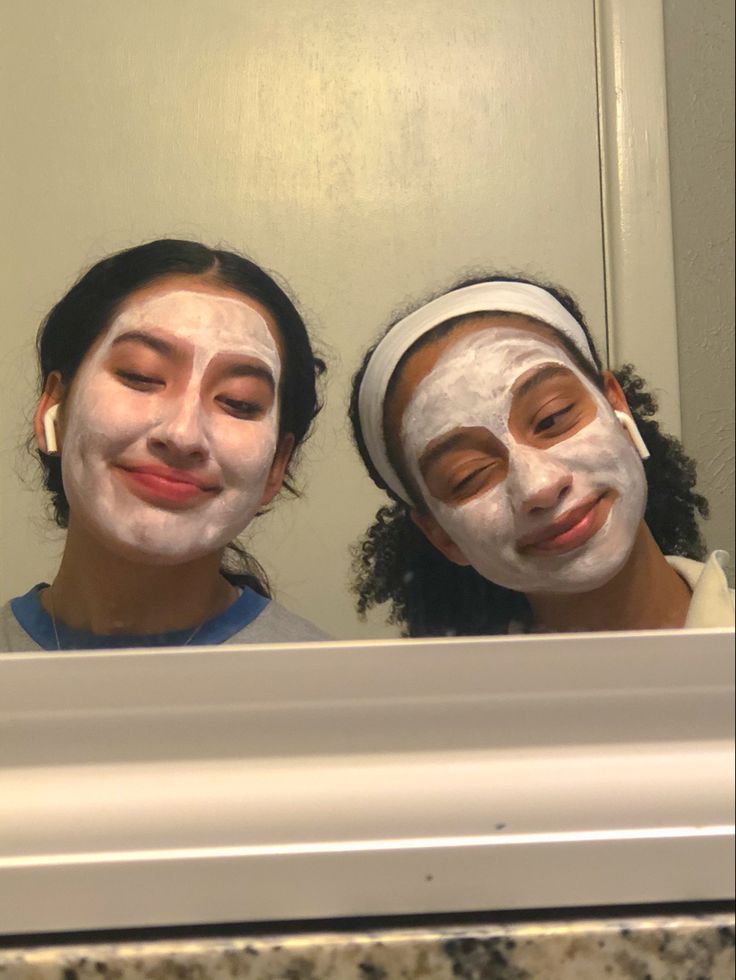 Poc Girlhood, Self Care Mask, Face Mask Aesthetic, Under Eye Mask, Sleepover Ideas, Summer 2025, Chosen Family, Clay Masks, Photoshoot Inspiration