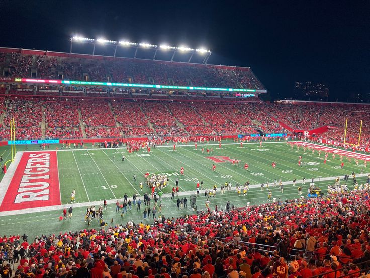 a football stadium filled with lots of people