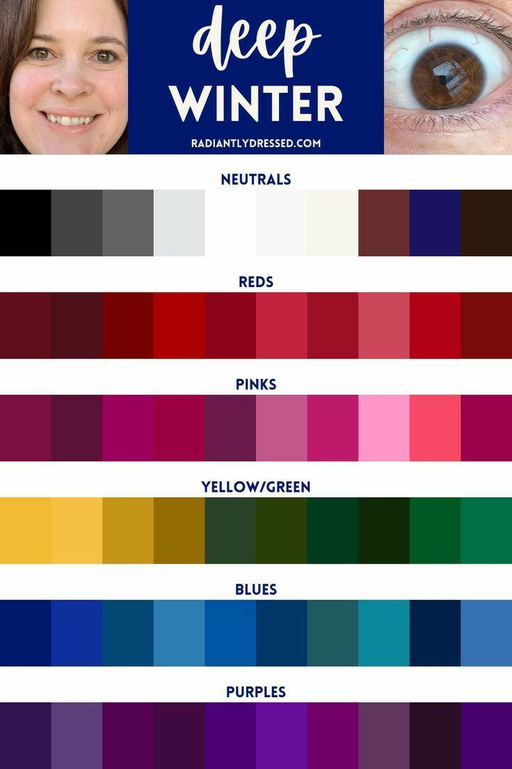 Deep Winter Worst Colors, Deep Cool Winter Color Palette, Deep Cool Color Palettes, Deep Cool Soft Winter, Deep Winter Color To Avoid, Deep Winter Color Palette Pink, Color Palette For Deep Winter, Deep Winter Greens Palette, Cool Deep Winter Palette