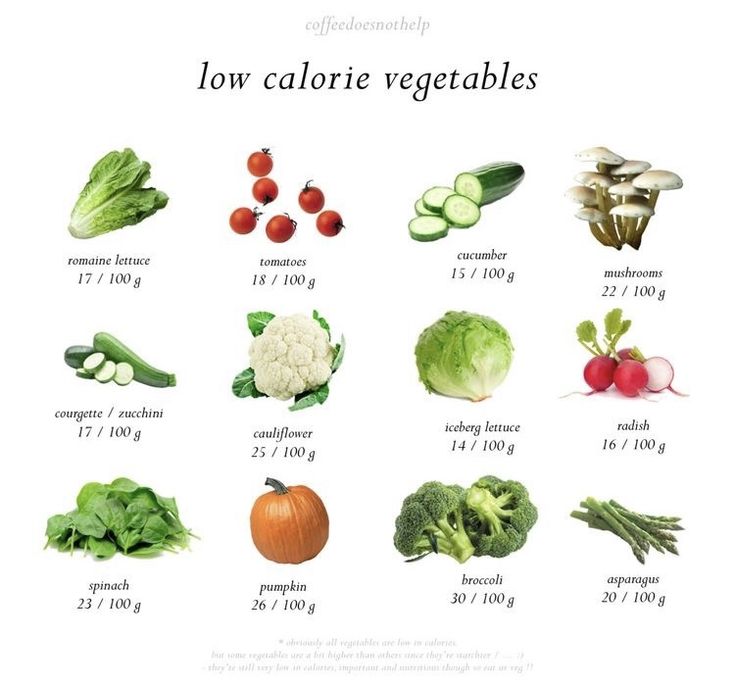 an image of vegetables that are low calorie and high carbohydrates