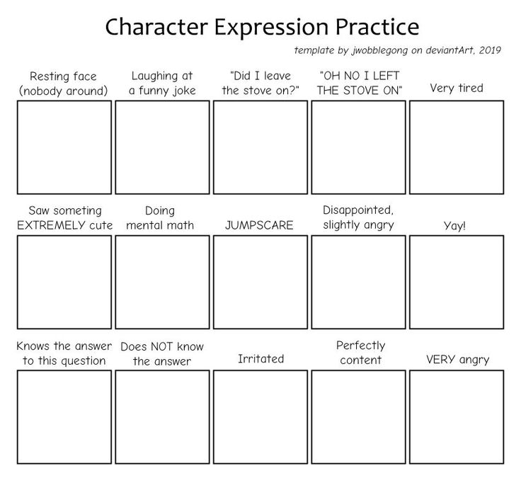 the character expression practice worksheet