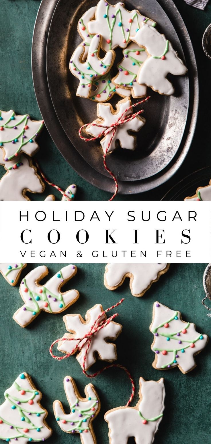 The Best Vegan Sugar Cookies with Royal Icing Dairy Free Icing For Cookies, Vegan Christmas Sugar Cookies, Gluten Free Dairy Free Christmas Cookie Recipes, Non Dairy Christmas Cookies, Gluten Free Vegan Sugar Cookies, Christmas Vegan Cookies, Dairy Free Cookies Christmas, Vegan Gluten Free Sugar Cookies, Dairy Free Royal Icing