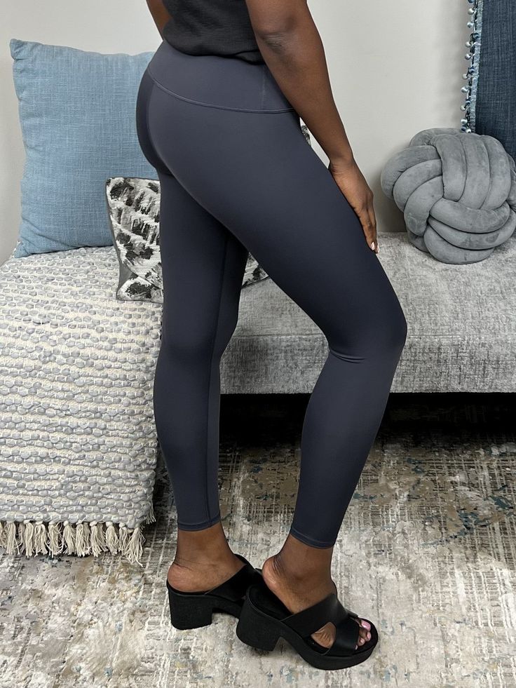 The Run It Out Leggings By Double Zero is a high waist smooth slimming legging. Perfect for everyday use or to pair with the perfect outfit for the gym. Inseam: Size M - 26'' Rise: Size M - 11'' 76% Nylon / 24% Spandex True To Size S 0-6 M 6-10 L 10-14 Model (long blonde hair) is a size S, 5'7", 25.5" waist, 36.5" hips and is photographed in the size S! Her inseam measurement is 27"! Model (short black hair) is a size S, 5'9", 24.5" waist, 36" hips and is photographed in the size S! Her inseam Versatile High Rise Sports Leggings, Versatile Solid High Stretch Leggings, Versatile High-rise Sports Leggings, Versatile Full-length Solid Leggings, Versatile Full Length Solid Leggings, High Rise Compression Leggings With Moisture-wicking, High Rise Tight Yoga Pants Athleisure, High Rise Compression Moisture-wicking Leggings, High Rise Tight Activewear For Pilates