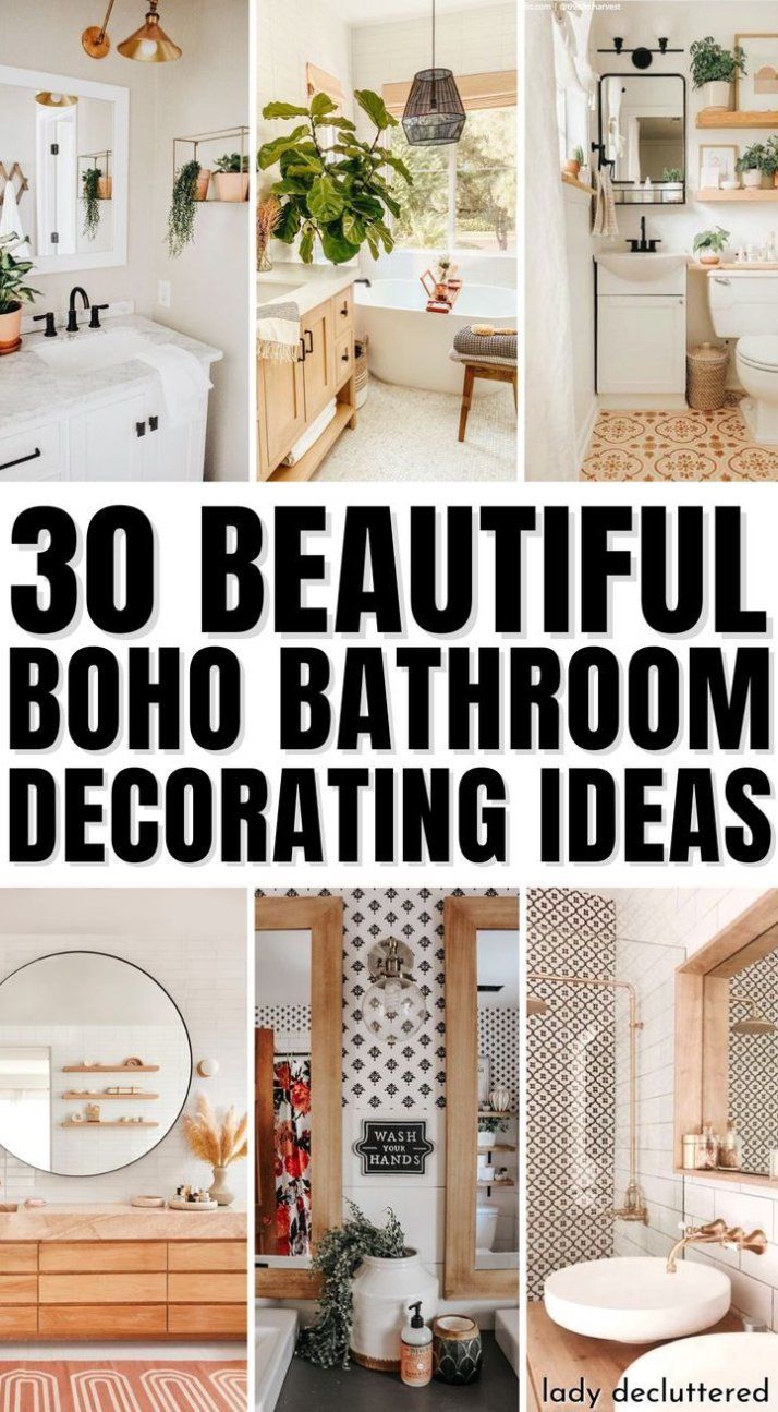 beautiful boho bathroom decorating ideas that are easy to do in the day and night