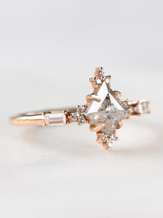 Little Crown Ring – HIDDENSPACE Delicate Rose Cut Diamond Proposal Ring, Rose Gold Diamond Ring With Rose Cut For Proposal, 14k Rose Gold Wedding Diamond Ring, 14k Rose Gold Promise Ring With Rose Cut Diamonds, Kite Diamond, Dainty Wedding Ring, Alternative Engagement Ring, Future Engagement Rings, Fine Diamond Jewelry