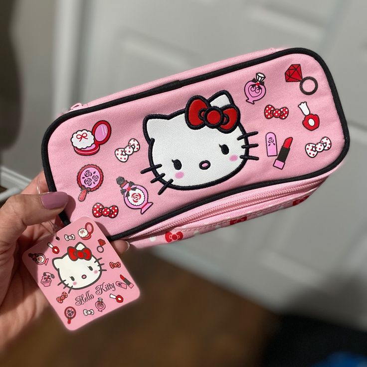 Sanrio Hello Kitty Pencil Case Size 8” X 3.5x 2” Fun Pink Pencil Case For School, Playful Pink School Stationery, Playful Pink Stationery For School, Hello Kitty Pencil Case, Hello Kitty School Supplies, Hello Kitty Boy, Hello Kitty Pencil, Hello Kitty Case, Sanrio Things