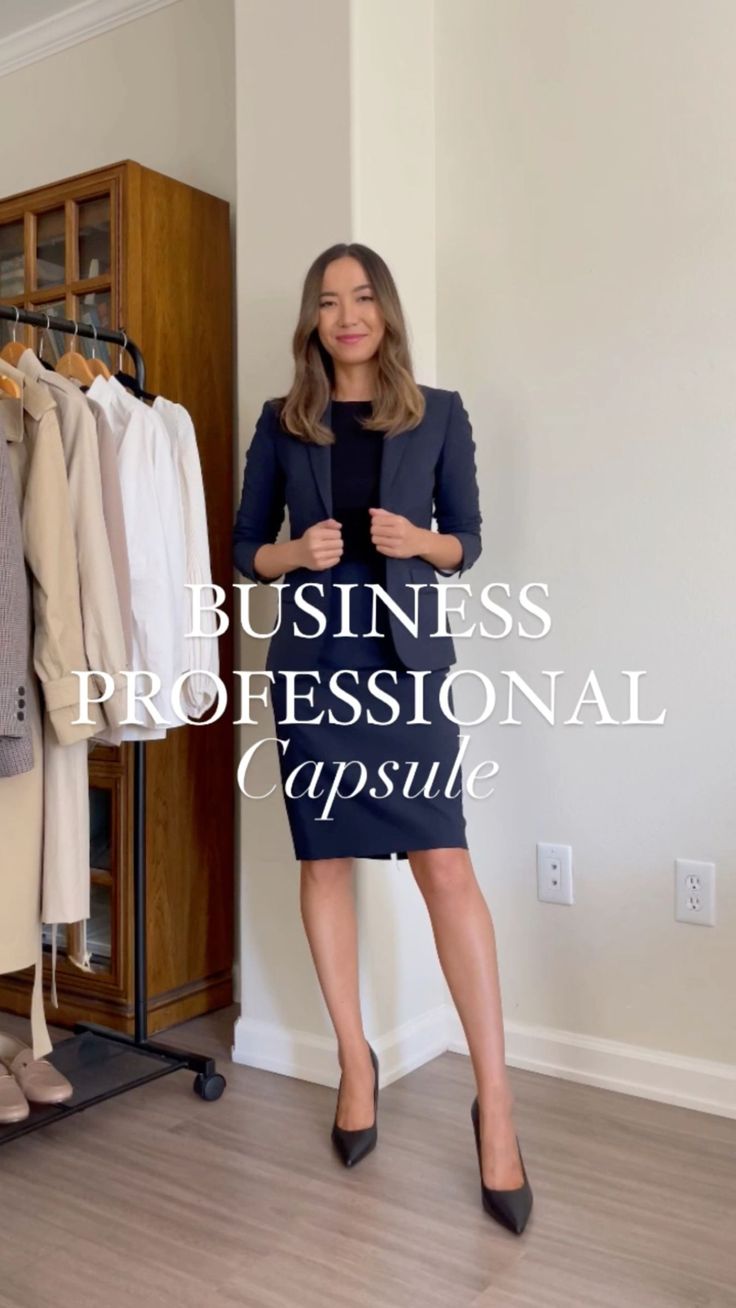 Business Professional Capsule, Capsule Workwear, Office Attire Women Professional Outfits, Work Outfits Women Office Professional, Business Professional Outfits Women, Business Formal Outfit, Attire Guide, Business Professional Women, Womens Business Attire