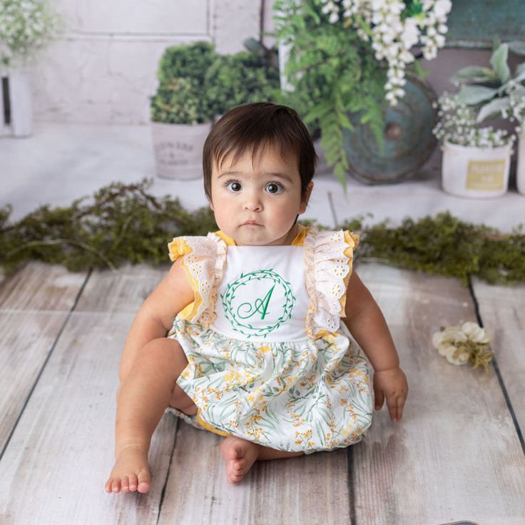 Haute Baby Sale Playful Short Sleeve Bubble Romper For Spring, Spring Cotton Bubble Romper For Playtime, Spring Cotton Bubble Romper With Short Sleeves, Cotton Bubble Romper With Short Sleeves For Spring, Cotton Short Sleeve Bubble Romper For Spring, Sleeveless Cotton Bubble Romper For Spring, Spring Green Bubble Romper For Playwear, Green Bubble Romper For Spring Playwear, Spring Bubble Romper With Short Sleeves For Playwear