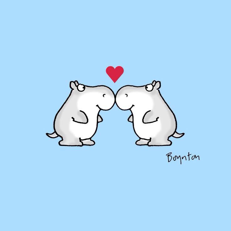 two white elephants are facing each other with a red heart above them