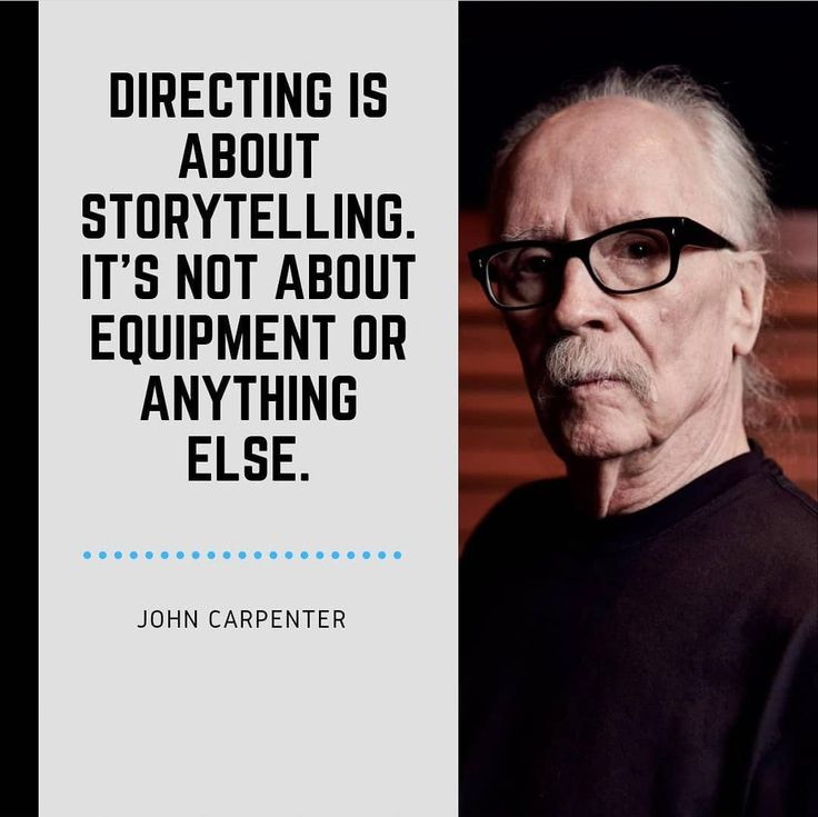 an older man with glasses and a quote on it that says, directing is about story telling