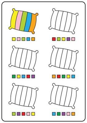 the printable color scheme for children's learning to learn how to draw with colored pencil