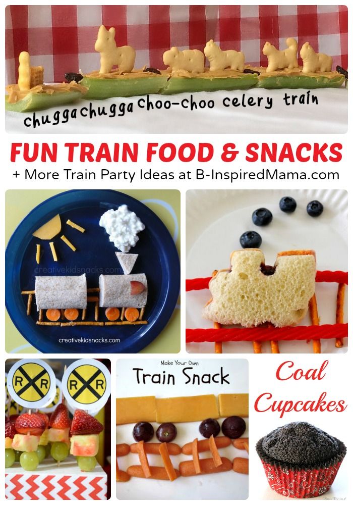 fun train food and snacks for kids to make