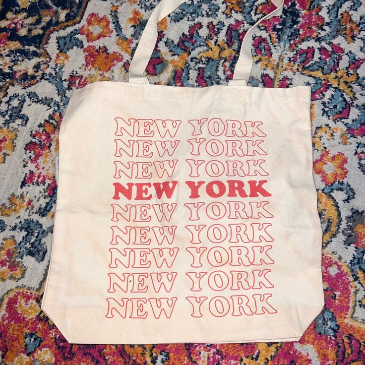 On Great Condition Never Used Purchased In Nyc New York Tote Bag, Farmers Market Stand, Market Stands, Bag Inspiration, Bag Designs, Tote Bag Design, Farmers Market, Womens Tote Bags, Lady In Red