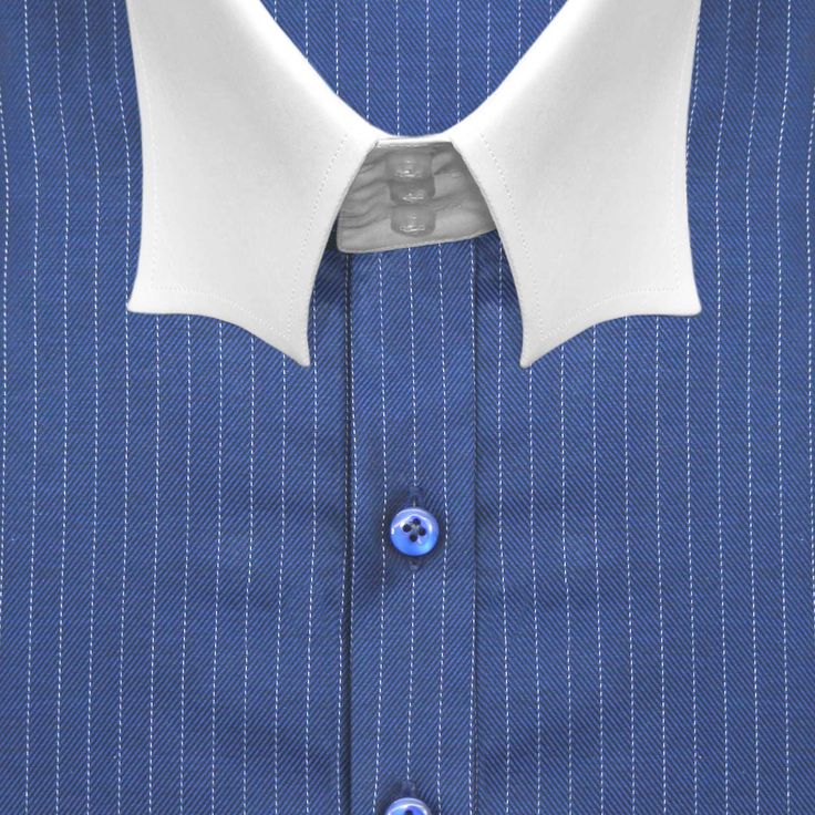 High Collar men's Custom made shirts - your original high collar makers www.johnclothier.com #highcollarshirts #uniqueollars Club Collar Dress Shirt, Dress Shirt Collar Styles, Harry Hill, Mens Pants Fashion Casual, Vertical Striped Shirt, High Collar Shirts, Dinner Wear, Clothes Shirt, Double Cuff