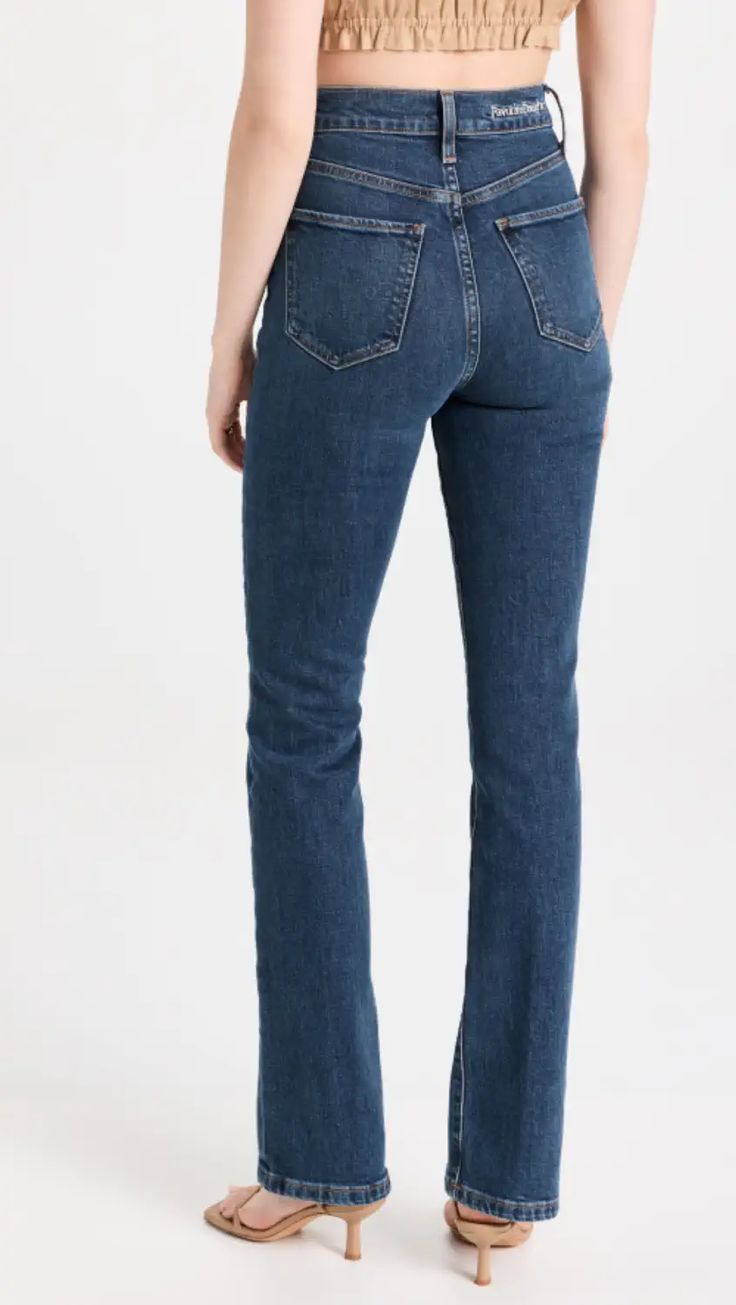 Favorite Daughter Valentina Super High Rise | Shopbop Classic Straight Leg Jeans With Button Zip Fly, Fitted Dark Wash Flare Jeans With Five Pockets, Stretch Denim Blue Jeans With Button Zip Fly, Fitted Medium Wash Pants With Button Zip Fly, Fitted Classic Medium Wash Pants, Classic Medium Wash Fitted Pants, Classic Fitted Medium Wash Pants, Classic Fitted Dark Wash Flare Jeans, Straight Fit Mid-rise Jeans For Work