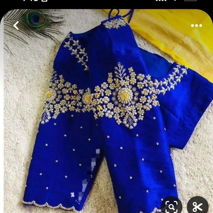 Gold Blouse Designs, Exclusive Blouse Designs, Cut Work Blouse, Work Blouse Designs, Blue Blouse Designs, Lace Blouse Design, Latest Bridal Blouse Designs, Cotton Blouse Design, Maggam Work Blouse