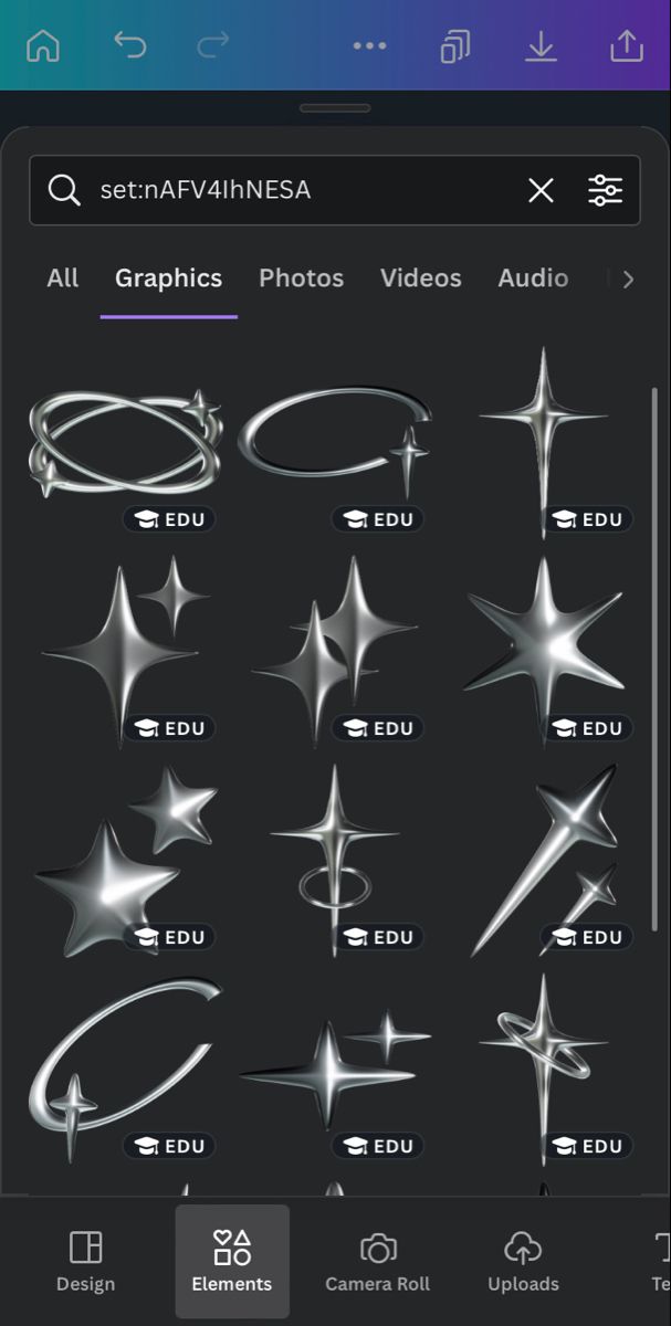 an iphone screen showing the different types of stars and circles on it's display