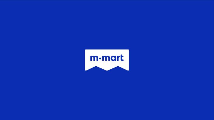 the logo for m - mart on a blue background