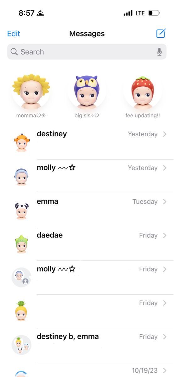 an iphone screen with different emotes on the phone and texting to each other